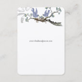 Lemon Yellow  Birds Wedding Informatiekaartje (Achterkant)