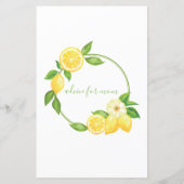 Lemon Yellow Citrus mam om advies te Kaarten (Achterkant)