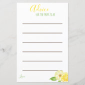 Lemon Yellow Citrus mam om advies te Kaarten (Voorkant)