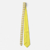 Lemon Yellow Cupcake w/ Sprinkles Cake Print Strop Stropdas (Achterkant)