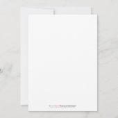 Lemon Yellow Floral Heilige Baptisme Uitnodiging (Achterkant)