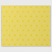 Lemon Yellow Geometric Pattern Wrapping Paper Cadeaupapier (Vlak)