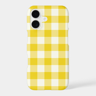 Lemon Yellow Gingham iPhone 7 Plus Hoesje