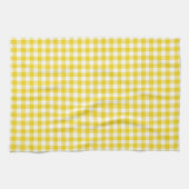 Lemon Yellow Gingham Pattern Kitchen Towels Theedoek (Horizontaal)
