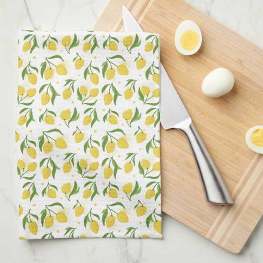 Lemon Yellow Kitchen Towel Theedoek (Quarter Fold)