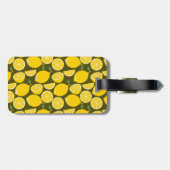 Lemon Yellow Modern Fun Cute Bagagelabel (Achterkant horizontaal)