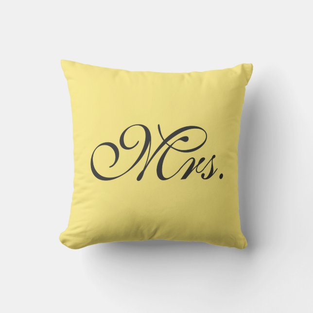 Lemon Yellow Mrs Pillow Kussen (Voorkant)