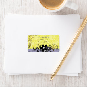 Lemon Yellow Musical & Lila Florence Return-adres Etiket