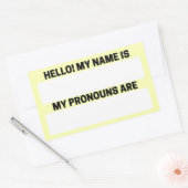 Lemon Yellow Name & Pronoun Labels (Envelop)