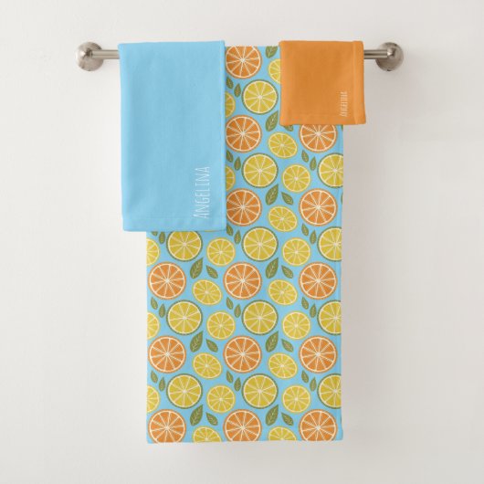 Lemon yellow orange  Pattern blue name (En situation)