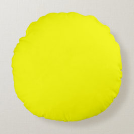 Lemon Yellow Round Sierkussen (16 inch) Rond Kussen