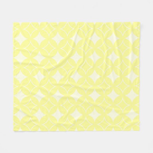 Lemon yellow shippo-patroon fleece deken (Voorkant (Horizontaal))