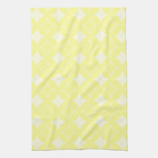 Lemon yellow shippo-patroon theedoek (Verticaal)