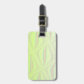 Lemon Yellow Swirly Pattern Bagagelabel (Voorkant verticaal)
