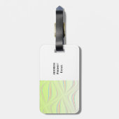 Lemon Yellow Swirly Pattern Bagagelabel (Achterkant verticaal)