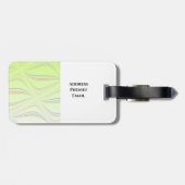 Lemon Yellow Swirly Pattern Bagagelabel (Achterkant horizontaal)