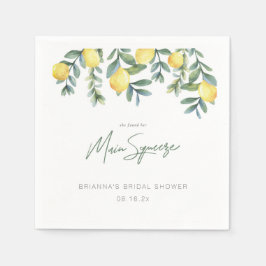 Lemon ze vond haar hoofd squeeze Bruidsuitnodiging Servet