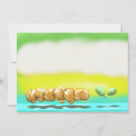 Lemon Zest Madeleines en Green Grapes Bedankkaart