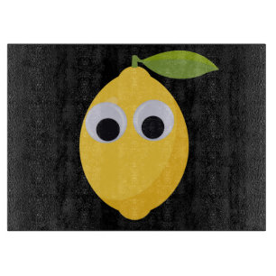 Lemon, zoete vruchten met goede ogen snijplank