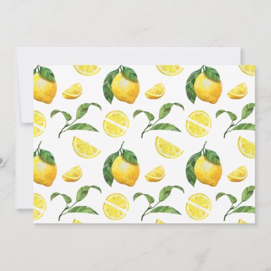 Lemonade bachelorette Invitation ionique (Dos)