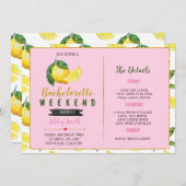 Lemonade bachelorette Invitation ionique (Devant / Derrière)