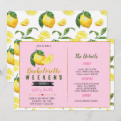 Lemonade bachelorette Itinerary nodigde uit Kaart (Voorkant / Achterkant)