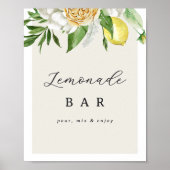 Lemonade Bar Sign – Citrus Party Afdrukbare Decor Poster (Voorkant)