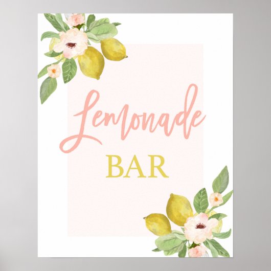 Lemonade Bar-teken Poster (Voorkant)