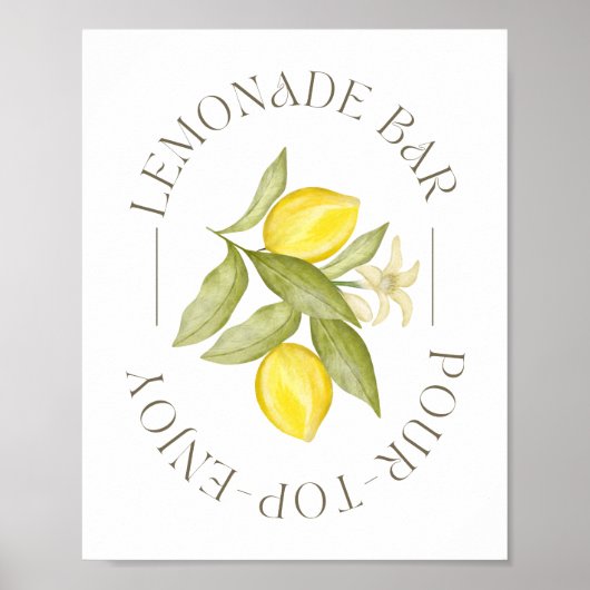 Lemonade Bar-teken voor Lemon Thleing Party Poster (Voorkant)