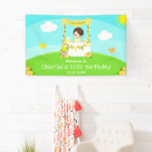 Lemonade Bruin Haar Jongen Verjaardag Welkom Spandoek (Insitu)