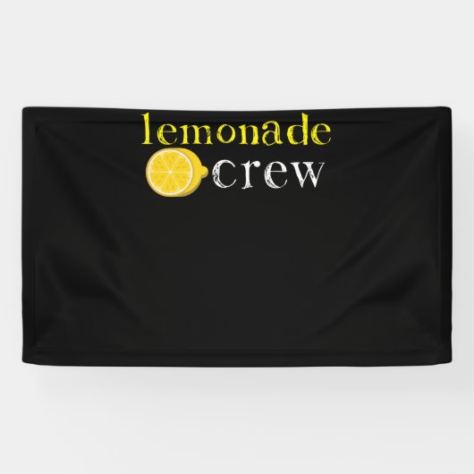 Lemonade Crew Cute Lemonade Stand Workers Spandoek (Horizontaal)