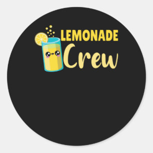 Lemonade Crew Kawaii Summer Fruit Lemon Ronde Sticker