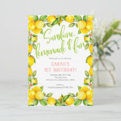 Lemonade de soleil, invitation au 1er anniversaire (Debout devant)