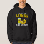 Lemonade Lover Kinderen Fun Sour Citroen Glas Hoodie (Voorkant)