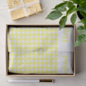Lemonade Moderne Houndstooth w / aangepaste berich Tissuepapier (Geschenk)