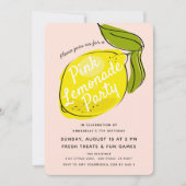 Lemonade Pâle Pâle Pâle Invitation de fête d'anniv (Devant)