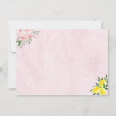 Lemonade Pink Gold Floral Merci d'anniversaire (Dos)