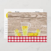Lemonade Recipe Card Briefkaart (Voorkant / Achterkant)
