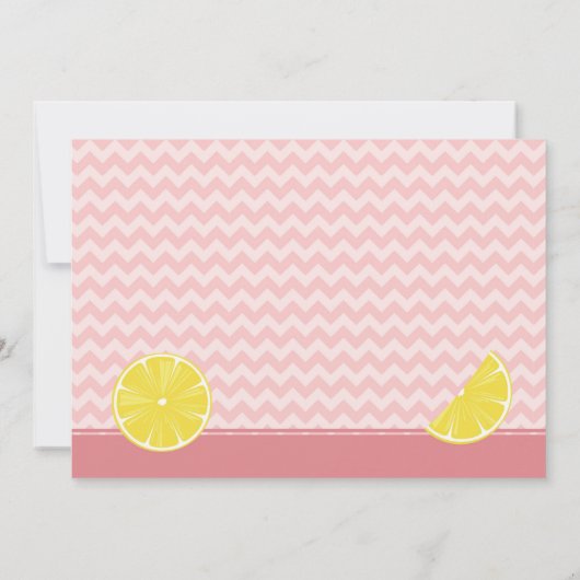 Lemonade rose Invitation de fête d'anniversaire (Dos)