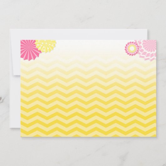 Lémonade rose Invitation Soleil Premier anniversai (Dos)