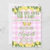 Lemonade Rose Thème Baby shower Invitation (Devant)