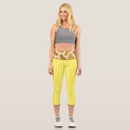 "LEMONADE SAFARI" - HIGH-WAISTED CAPRI PANTS