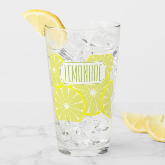 Lemonade Slice Glass Tumbler (Voorkant ijs)