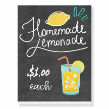 Lemonade Stand Krijtbord Poster Sjabloon Teken