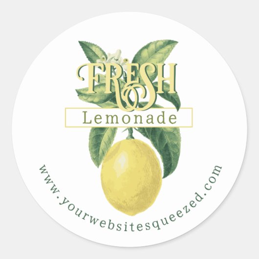Lemonade Stand Lemon Crew  Ronde Sticker (Voorkant)
