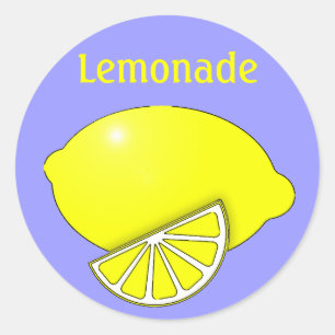 Lemonade Stickers met citroen en wig