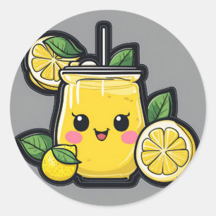 Lemonade Verfrissende Drink Ronde Sticker