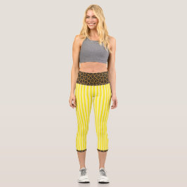 "LEMONADE WILDCAT" - HIGH-WAISTED CAPRI PANTS