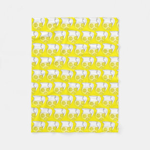 Lemonade Yellow Lemon Ade Pitcher Citrus Fleece Deken