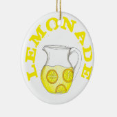 Lemonade Yellow Lemon Ade Pitcher Citrus Keramisch Ornament (Rechts)